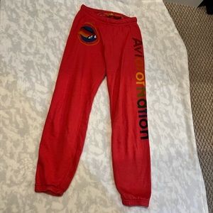Aviator Nation Sweatpants - Red